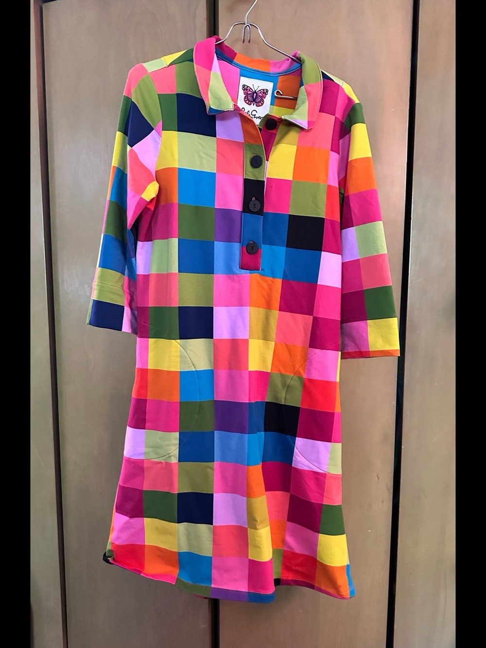 Lesley Evers Tippi Plaid Multi Dress
